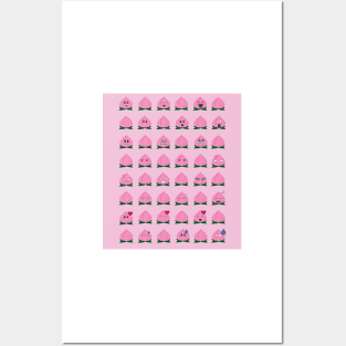 Rosebud Emoji Grid Posters and Art